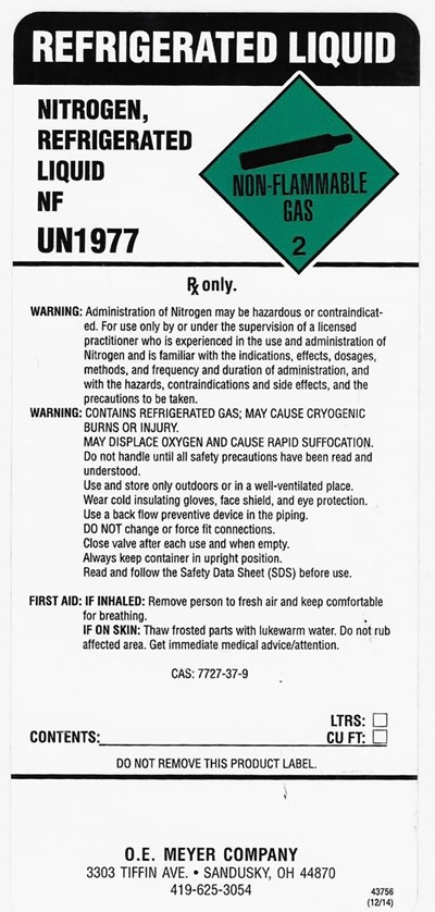 OE Meyer Nitrogen LOX.jpg NITROGEN LIQUID LABEL - OE Meyer Nitrogen LOX